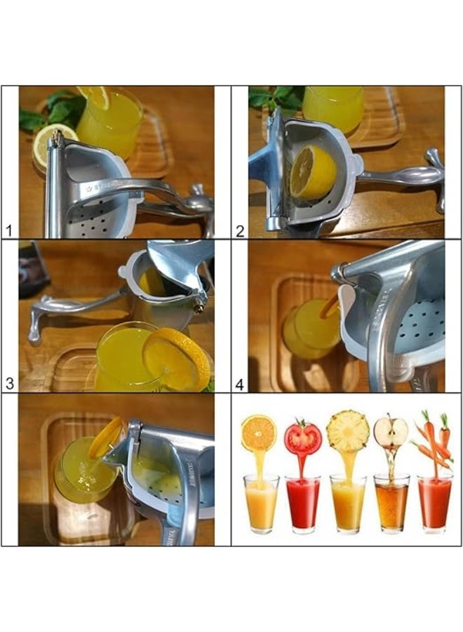 Homend HM034 Manual Press Juicer, Aluminum, Silver - Image 2